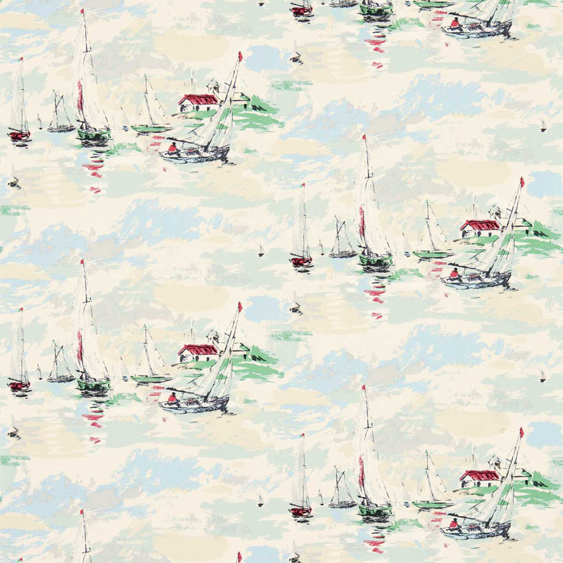 Sail Away Wallpaper, Sea Green