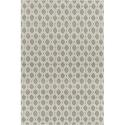 Tapis gris anthracite Nevada; crème