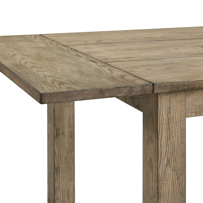 Table de salle à manger à rallonge en bois massif de 87 pouces