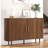 47" Sideboard Buffet Cabinet with Storage Cabinet with Tambour Slide Doors&Shelves, Fluted Storage Cabinet with Curvy Edge, Accent Console Buffet Cabinet,-695261160
