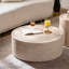 Table basse 31,5 po, tambour, panneau de fibres à densité moyenne orange classique, sans assemblage, centre de table de salon moderne