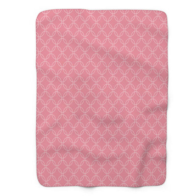 Couverture sherpa rose 1 pièce