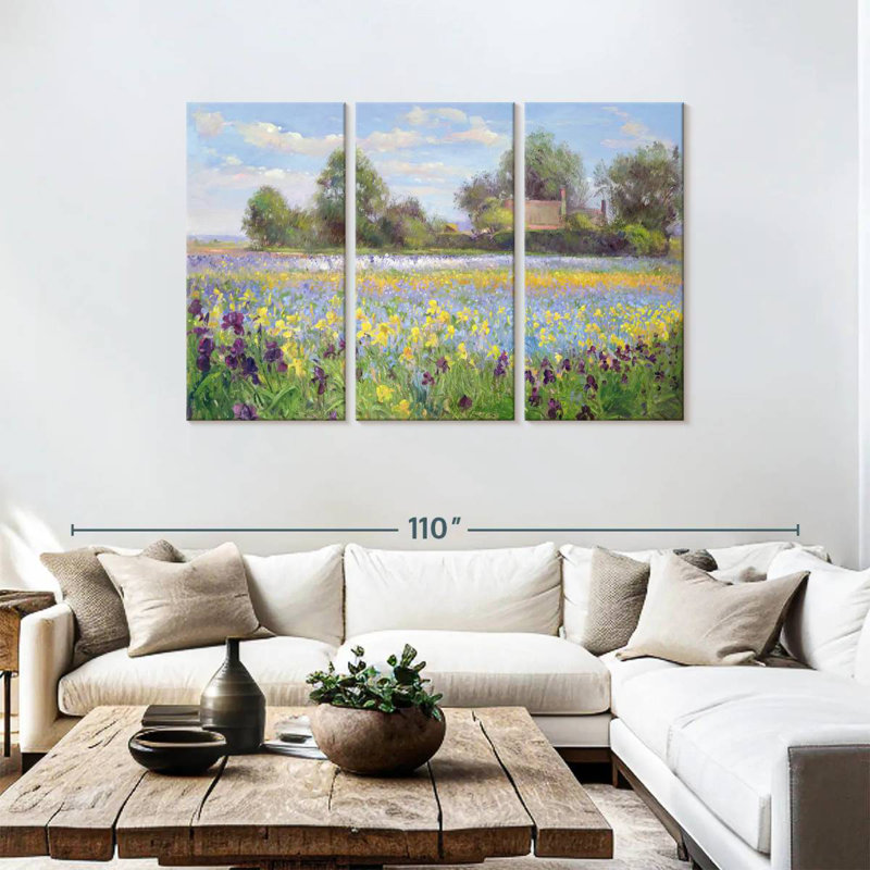 Alvord Farmstead And Iris Field, 24" H x 38" W