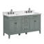 Madison 60" Double Bathroom Vanity with Carrara Marble Top-1698176546-1635863093