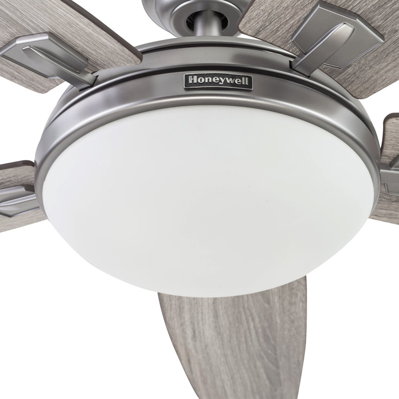 Carmel 48'' Pewter Ceiling Fan with Gray Oak Blades and LED Light