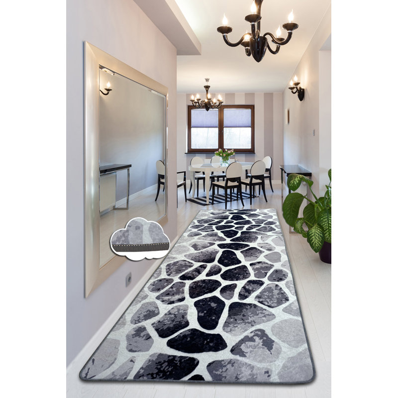 Boutell Chevron Shag Area Rug, Rectangle 80 x 150cm