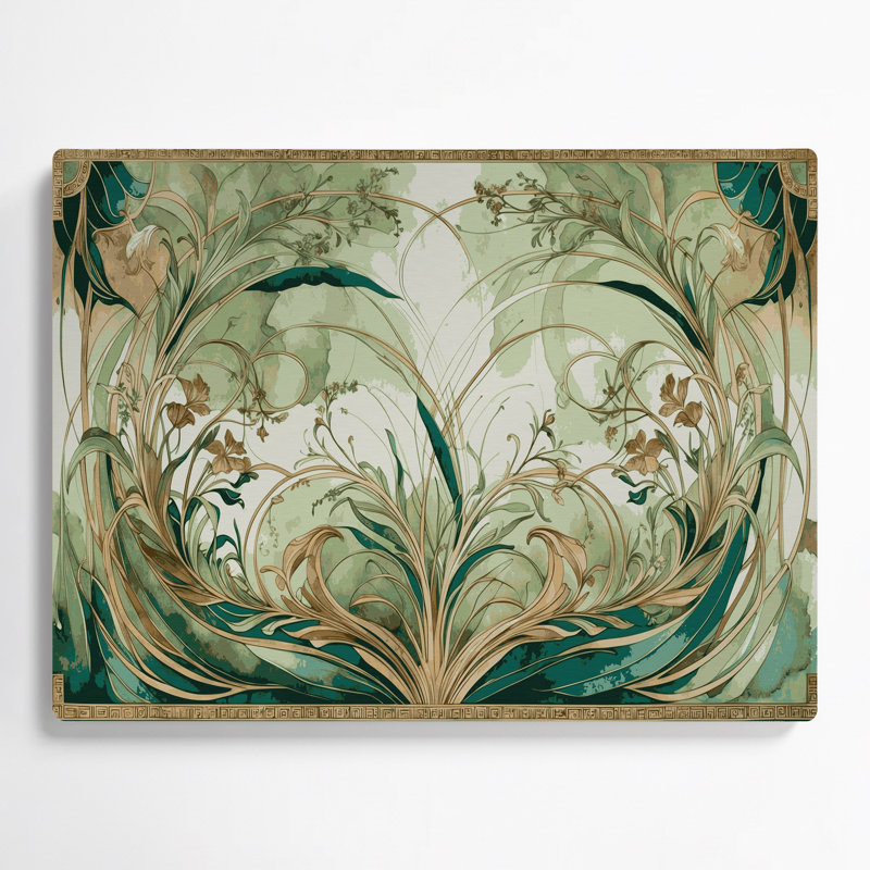 Art mural Botanical Art Nouveau, H 12 po x l 18 po