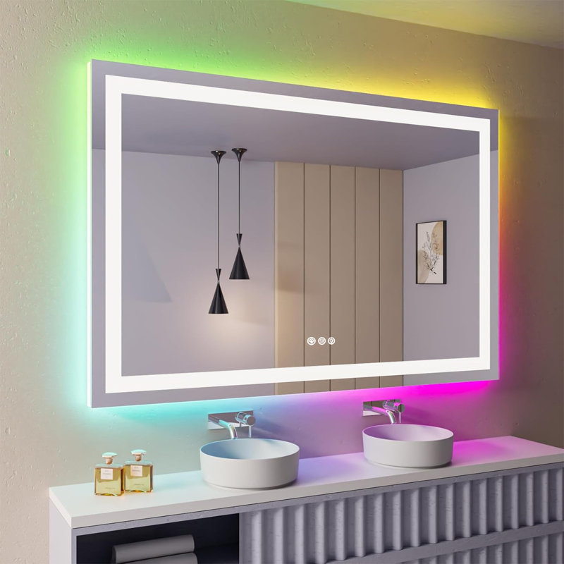 Miroir de salle de bain Lunara, 36 po x 60 po, Rectangulaire