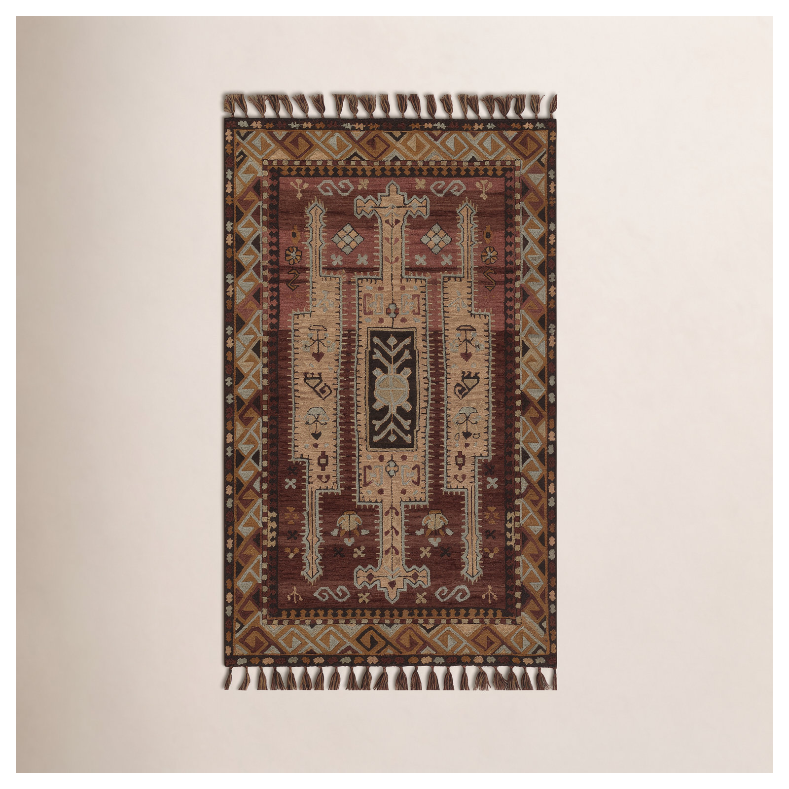 Valeta Handmade Wool Rug, Rectangle 3'6" x 5'6"