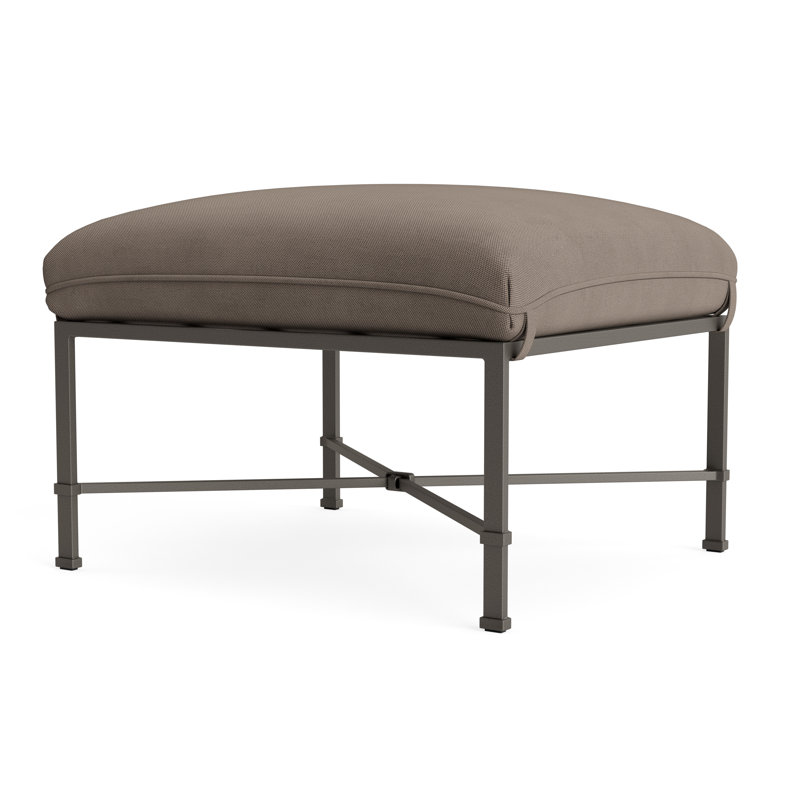 Venetian Outdoor Ottoman, Mica, Fushion Charcoal