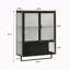 Armoire murale moderne à deux portes de 23,62 po avec deux portes, un rangement fermé à deux niveaux, une tablette ouverte et un porte-serviettes, pour le vestibule, le salon, la salle à manger et la salle à manger