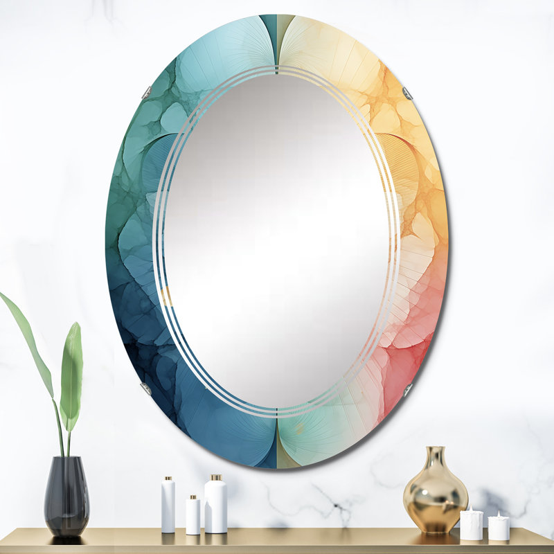 Reinart - Miroir mural moderne ovale, 36 po x 24 po