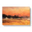Boat Under An Orange Sunset In Abstract - Wrapped Canvas Print-55316266