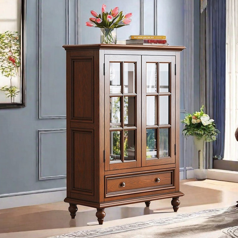 Armoire d'appoint multifonctionnelle en bois, Brun