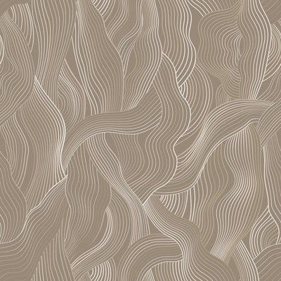 Meraki - Deep Taupe Wallpaper by Sabrina Yvonne