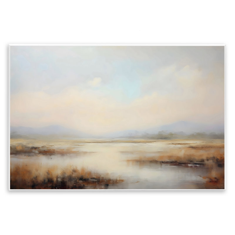 Misty Wetlands Landscape, plaque par LSR Creative Studio, H 13 po x l 19 po