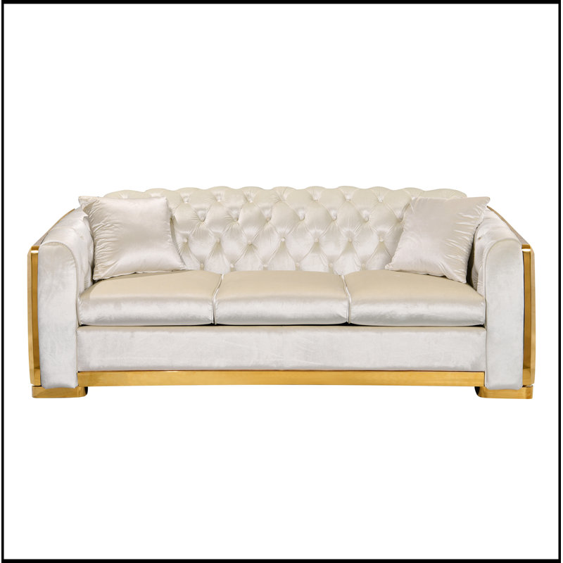 Ensemble de canapé Chesterfield Velvet Luxury, Marine