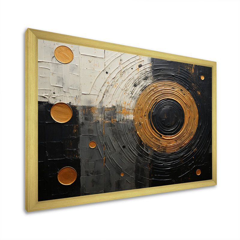 Or noir saturn Mercurys Mirage I, reproduction d'art sur toile, Cadre doré à une seule photo, H 30 po x l 40 po x P 1,5 po