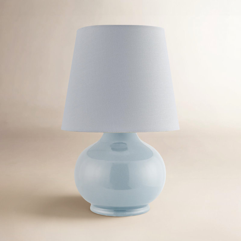 Abat-jour tambour Momsen, Bleu, H 13 po x l 8 po x P 8 po