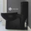 Toilette allongée une pièce à double chasse Sublime - noir mat 1,1 / 1,6 gpc-121083606-113607274