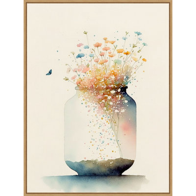 Impression sur toile encadrée «Jug of Wildflowers»