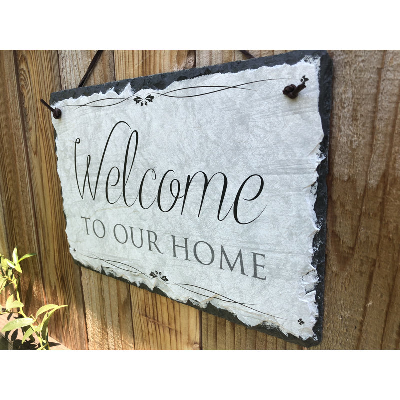 Irasburg Welcome To Our Home Wall Décor, 2 Holes to hang, 8" H x 12" W