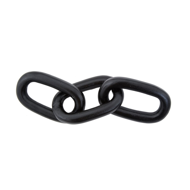 Odebolt Abstract Figurines & Sculptures, Black, 5cm H x 31cm W x 8cm D