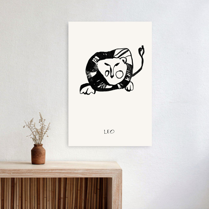 Lion stylisé abstrait Zodiac, 24" H x 16" W