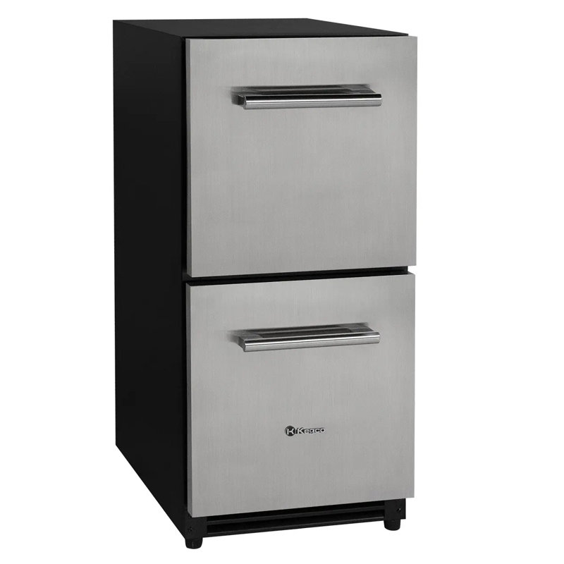 15" Wide Built-in Stainless Steel Two-drawer Refrigerator