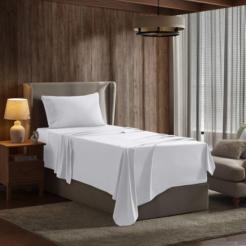 Ensemble de draps doux et respirant Hotel Collection, Blanc, Lit simple