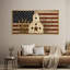 «Rustic American Flag Birdhouse Barn Star Patriotic Wall Decor», reproduction d'art encadrée sur toile encadrée-133897459-133897457
