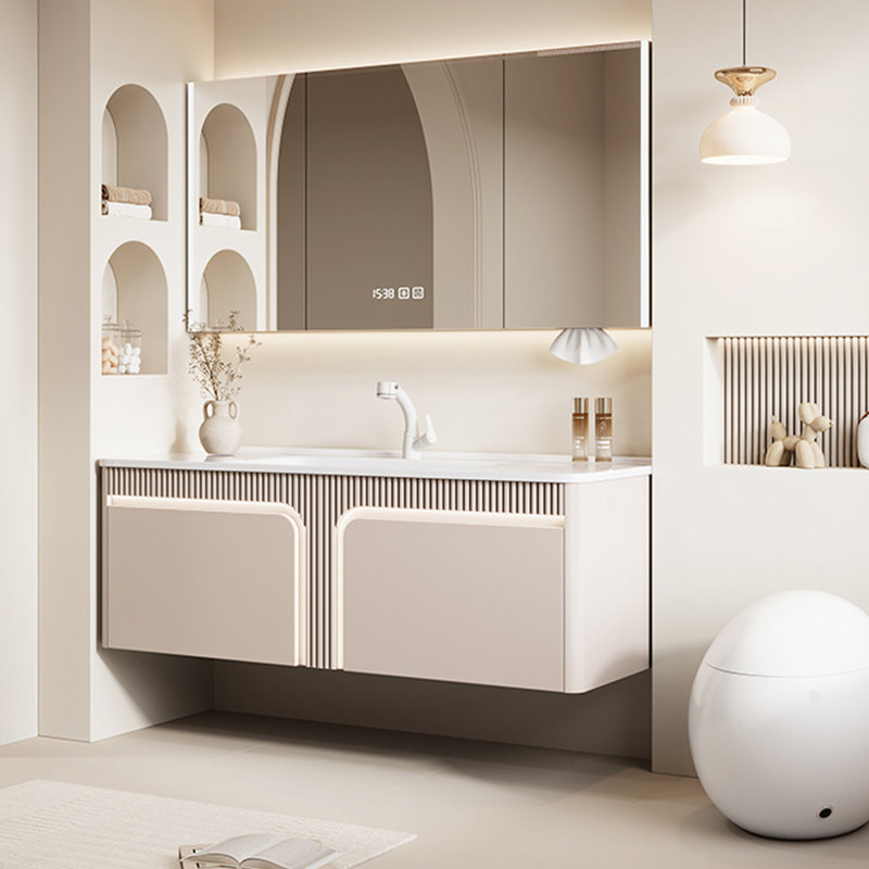 Light luxury cream-style bathroom cabinet