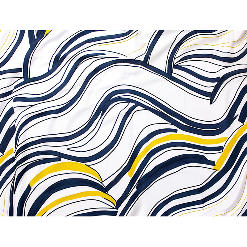  Coussin décoratif réversible en mélange de coton abstrait à rubans abstraits, H 18 po x l 18 po