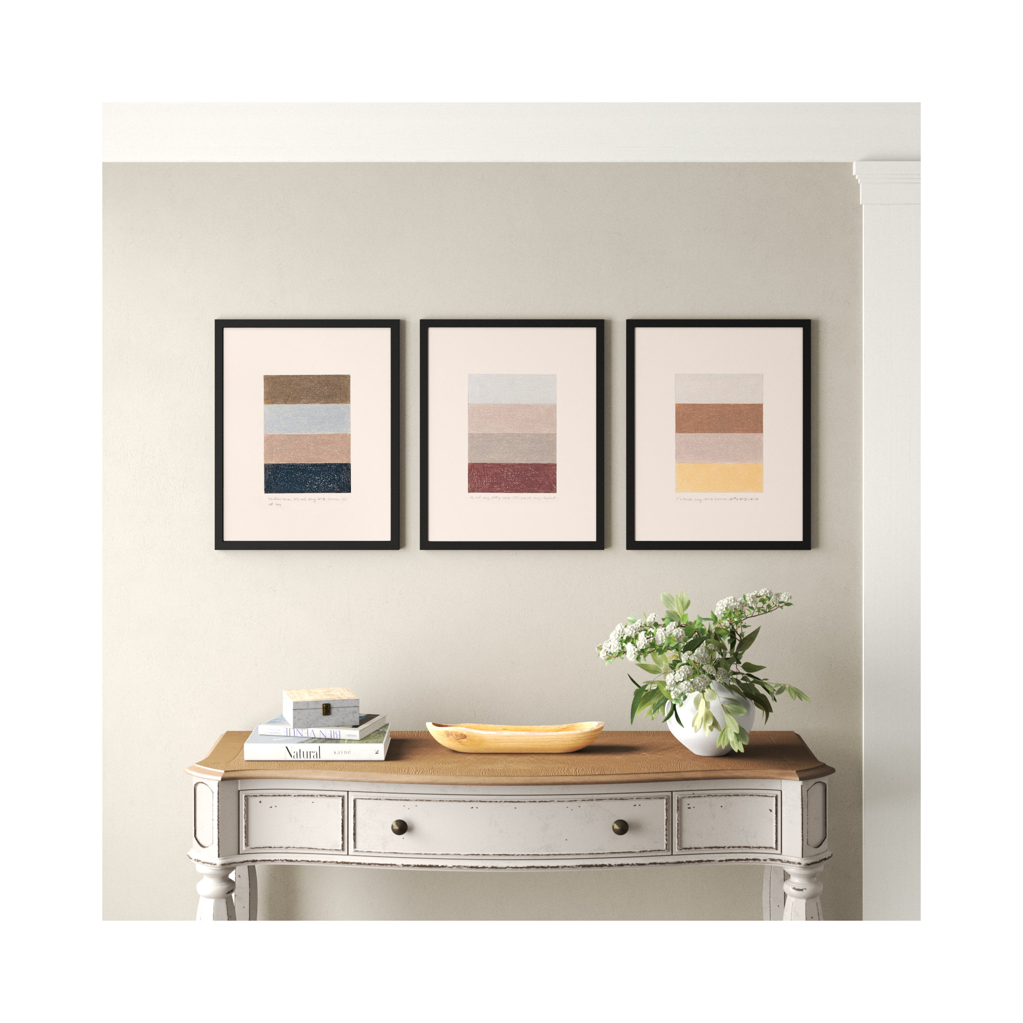 Stacks by Beth James, 20" H x 16" W x 1.25" D, Black Framed