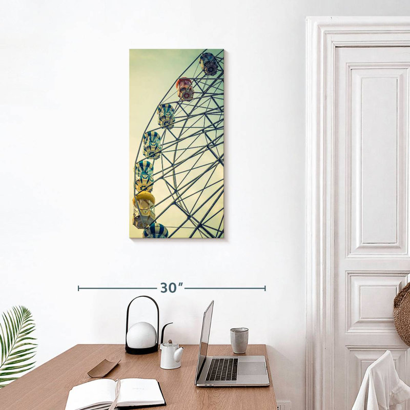 Grande roue rétro, H 30 po x l 15 po