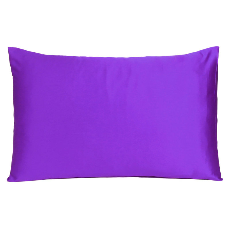 Taie d'oreiller en satin , Standard, Mauve vif