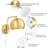 Set of 2 Dimmable Swing Arm Wall Sconces, Plug-in Globe Wall Light with Dimmer Knob Switch, 2 Bulbs Included for Bedroom, Bedside & Bathroom-129466358-129466359-129466360-129466363-129466364