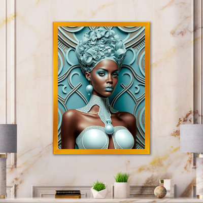 «Clemmie Gorgeous African Queen In Retro Colors I», reproduction sur toile