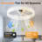 19.7 Inch Flush Mount Ceiling Fan with Dimmable 3-Color LED Light, Quiet 6-Speed DC Motor, Dual Remote & APP Smart Control for Bedroom & Living Room Fandelier-130132366