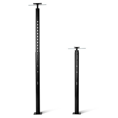 2-Pack Adjustable House Floor Jacks, 53"-93" Telescoping Support Poles, 18000 lbs Capacity Carbon Steel Temporary Support for Basement Crawlspace, Black