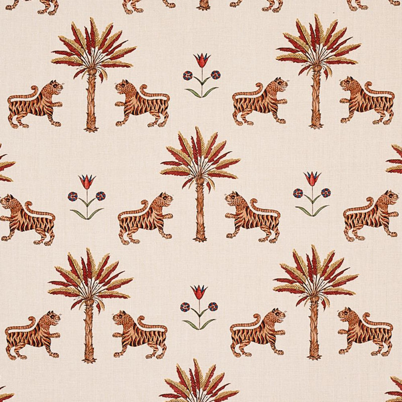 Tiger Palm Fabric, Cocoa
