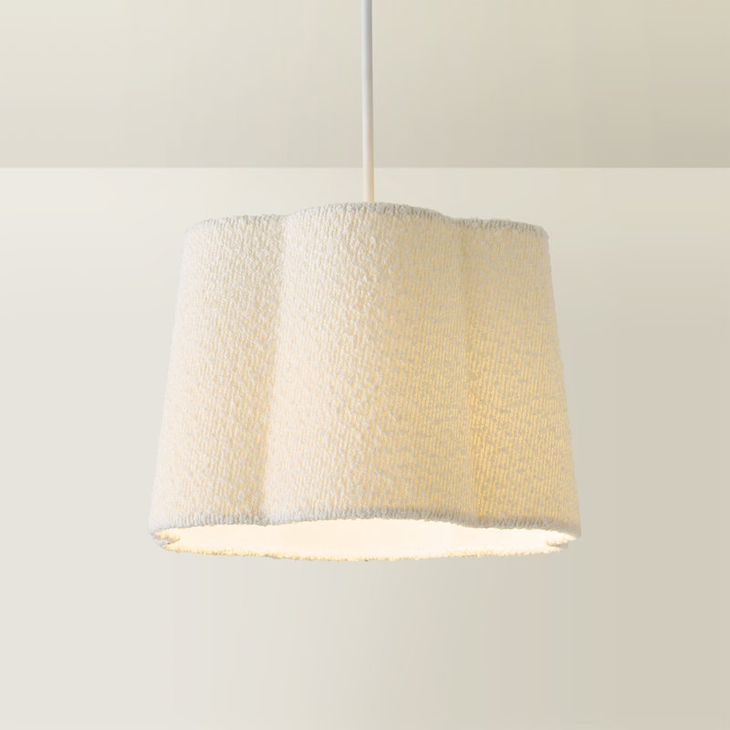 20cm H Fabric Empire Lamp Shade ( Slip-On ) in Cream