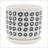 S/2 5/6" AZTEC PLANTER W/ SAUCER, BLACK
