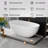 Modern Noir 55'' x 29.5'' Stone Resin Solid Surface Matte Flatbottom Freestanding Soaking Bathtub-97960620