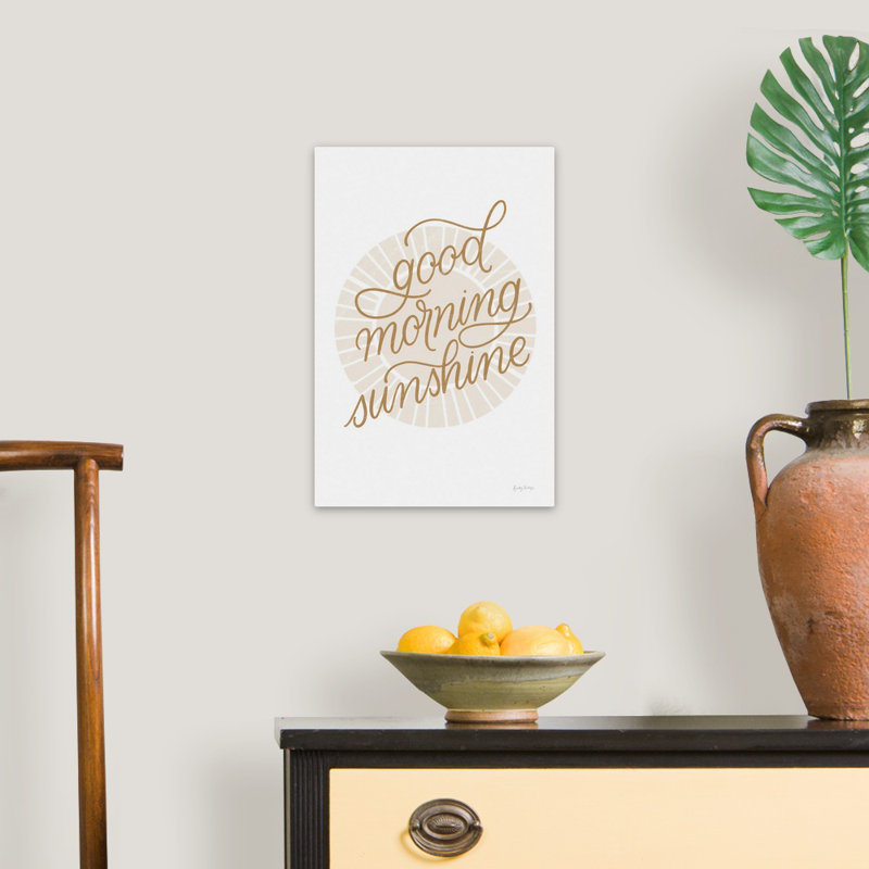 Reproduction d’art textuel sur toile, "Boho nursery II" par Becky épines, H 15 po x l 10 po x P 1,5 po, Toile tendue