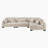 Brinsley 135" Modern Modular Sectional in Corduroy with Reversible Cushions & 6 Pillows-1477517980