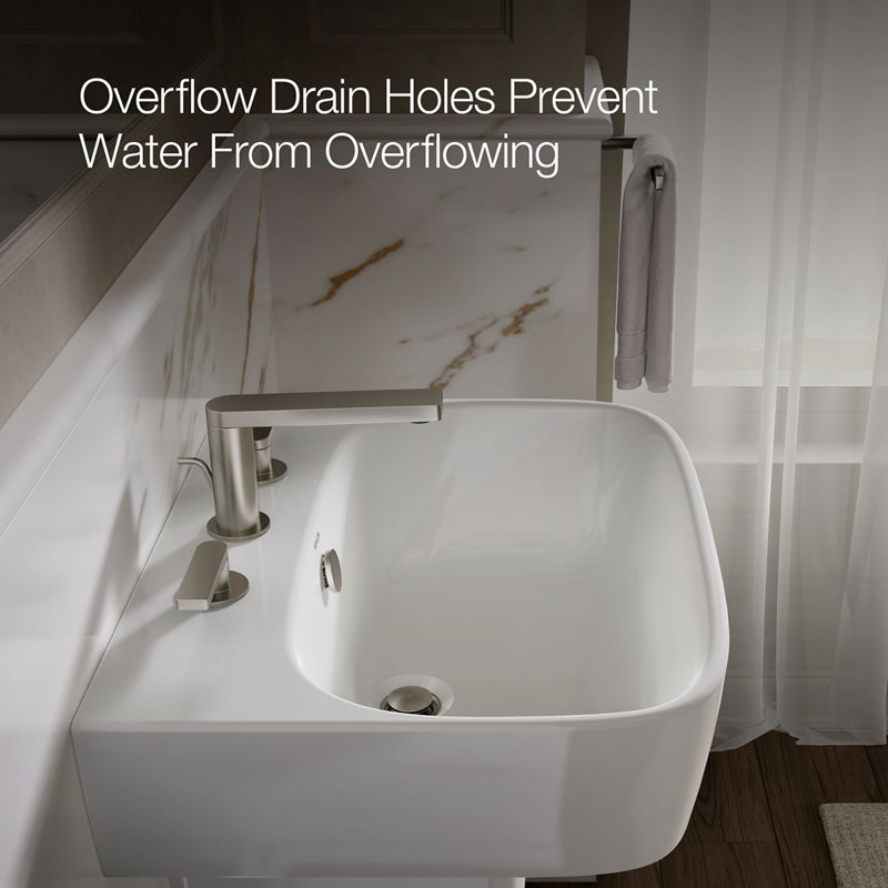 ModernLife™ Wall Mount Bathroom Sink, 8" Centers