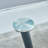 Anda Glass Top Metal Base Dining Table