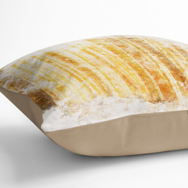 Sunny Forest in Switzerland Cushion with Filling, 55cm H x 55cm W x 20cm D, Stone