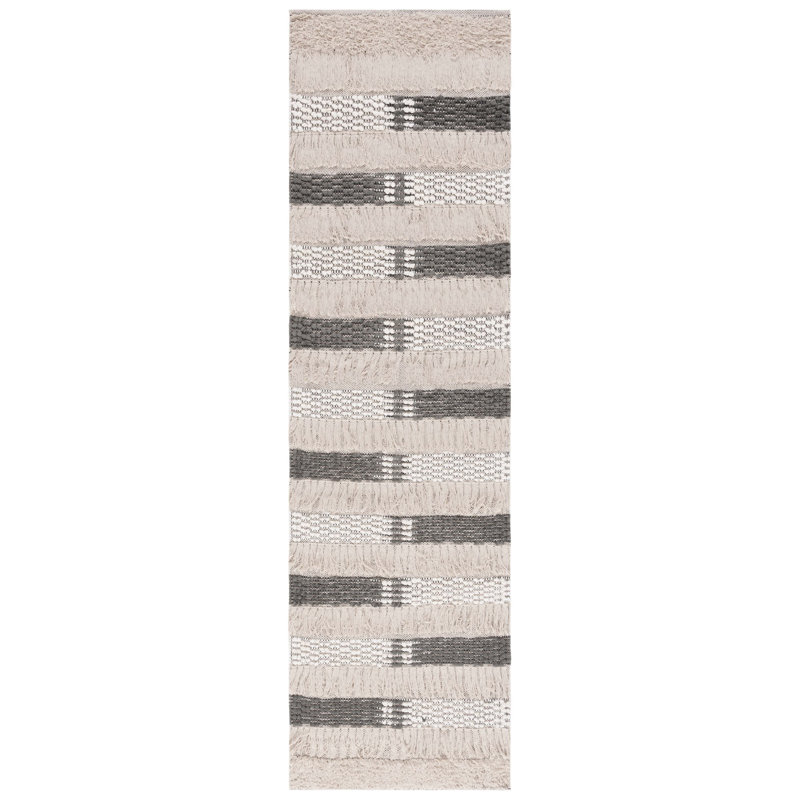 Artesha Hand Woven Cotton Striped Rug, Runner 2'3" x 8'